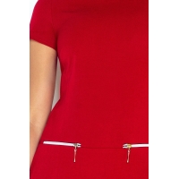 70071 NU Κοντομάνικο μίνι φόρεμα με φερμουάρ - κόκκινο