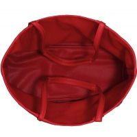 1279 LS Γυναικεία τσάντα διπλής όψης LS00506 -Γκρί / Κόκκινο