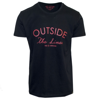 71630-01 Ανδρικό T-Shirt με τύπωμα - Μαύρο