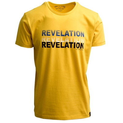 71646-15 Ανδρικό T-Shirt με τύπωμα - Κίτρινο Σκούρο
