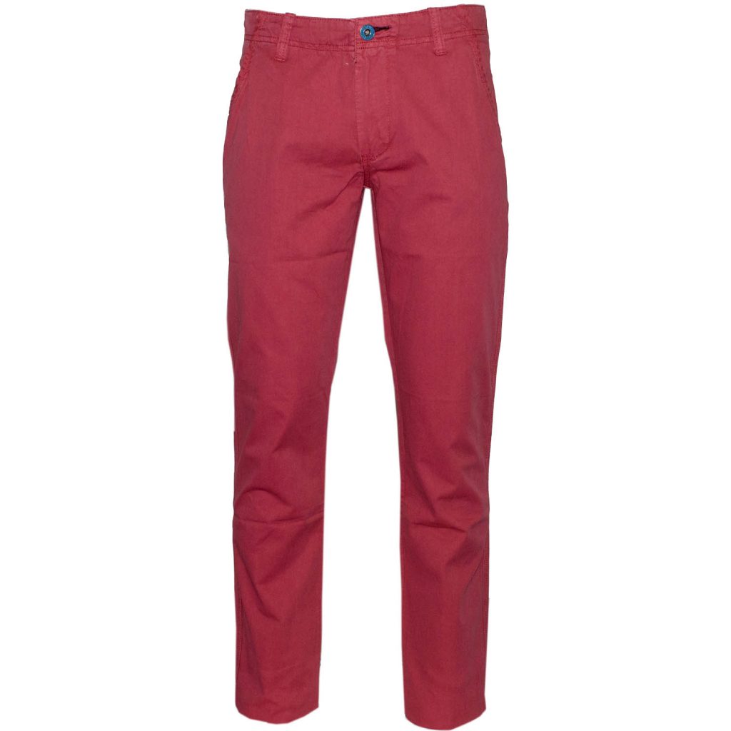 71314-20 Ανδρικό παντελόνι Chino's - κόκκινο-Κοκκινο