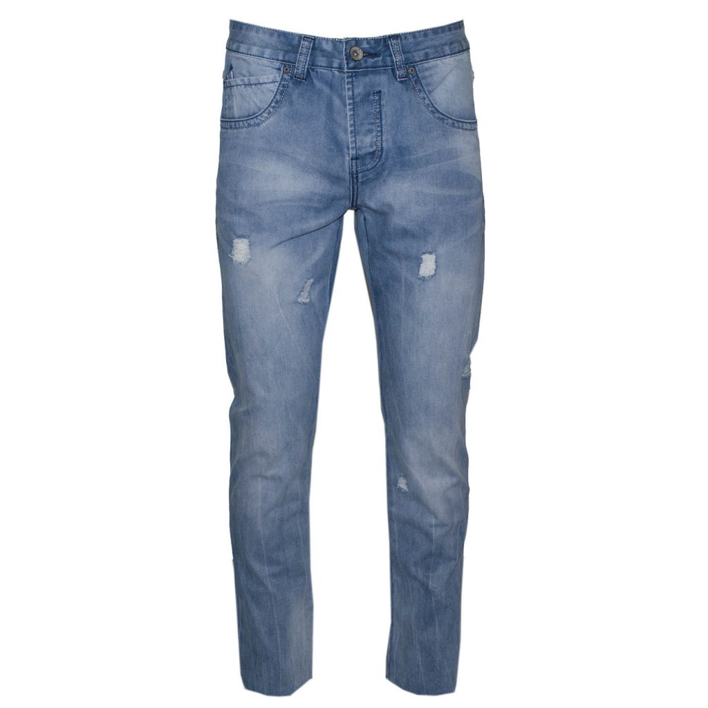 71340-11 Ανδρικό τζήν παντελόνι denim - μπλέ-Μπλε