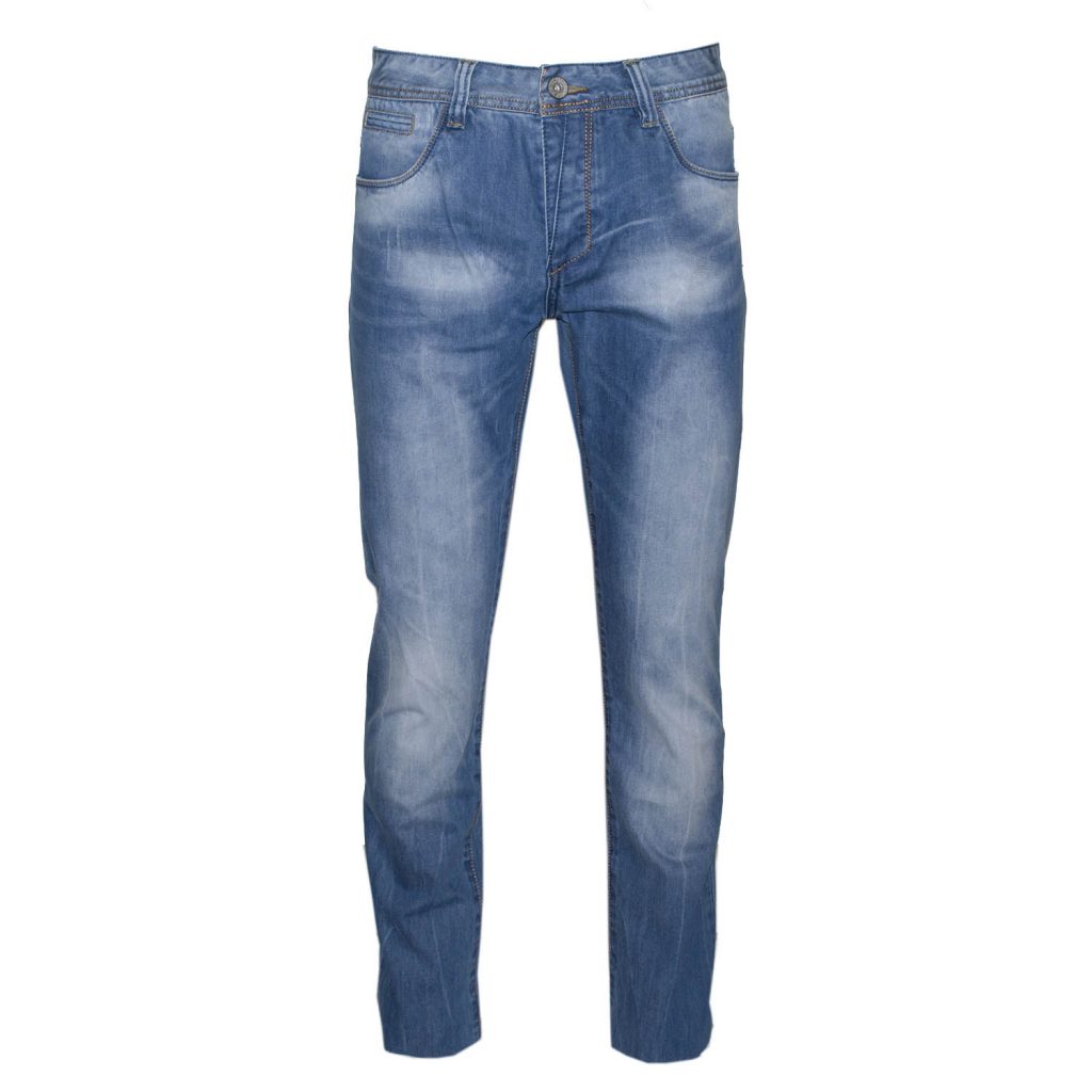 VAN HIPSTER 71341-11 Ανδρικό τζήν παντελόνι με ξεβάμματα - μπλέ-Μπλε