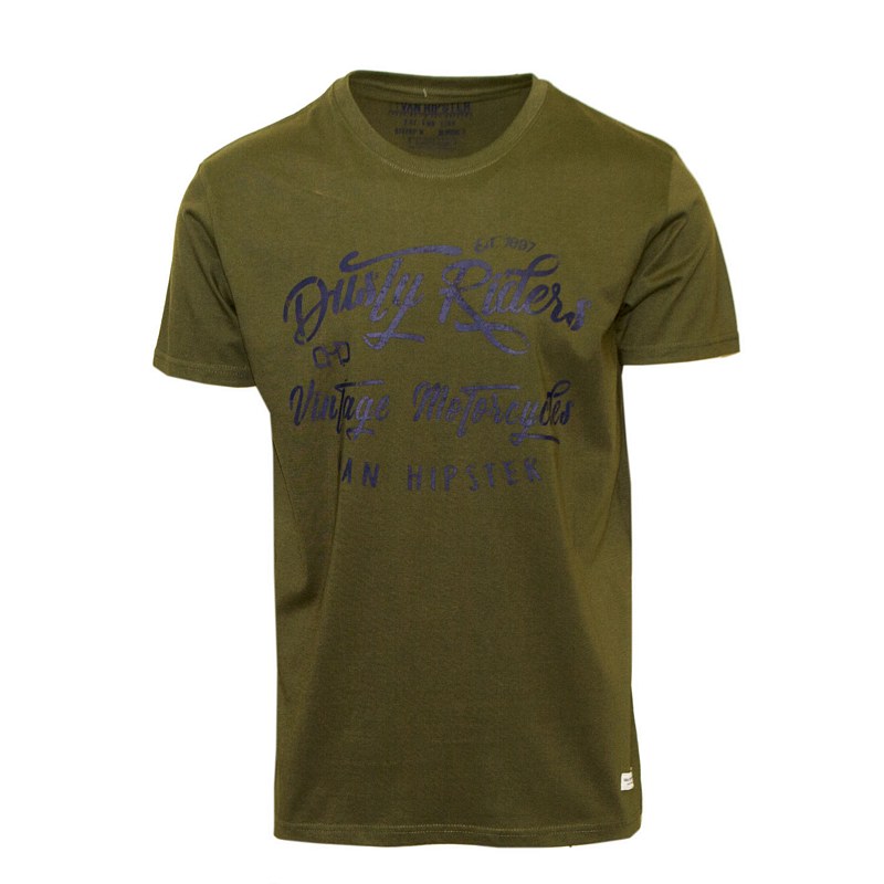 VAN HIPSTER 71493-16 Ανδρικό T-shirt με τύπωμα - Χακί-Χακί