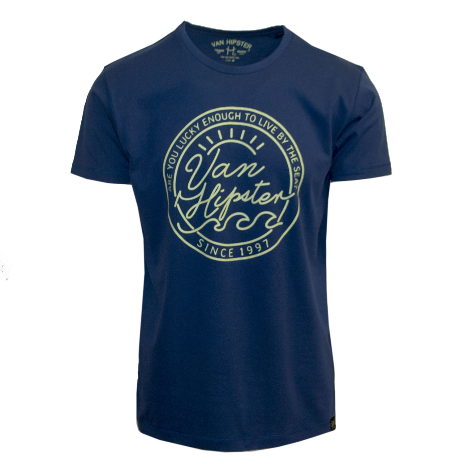 VAN HIPSTER 71638-12 Ανδρικό T-shirt με τύπωμα - Μπλέ Indigo-Μπλε