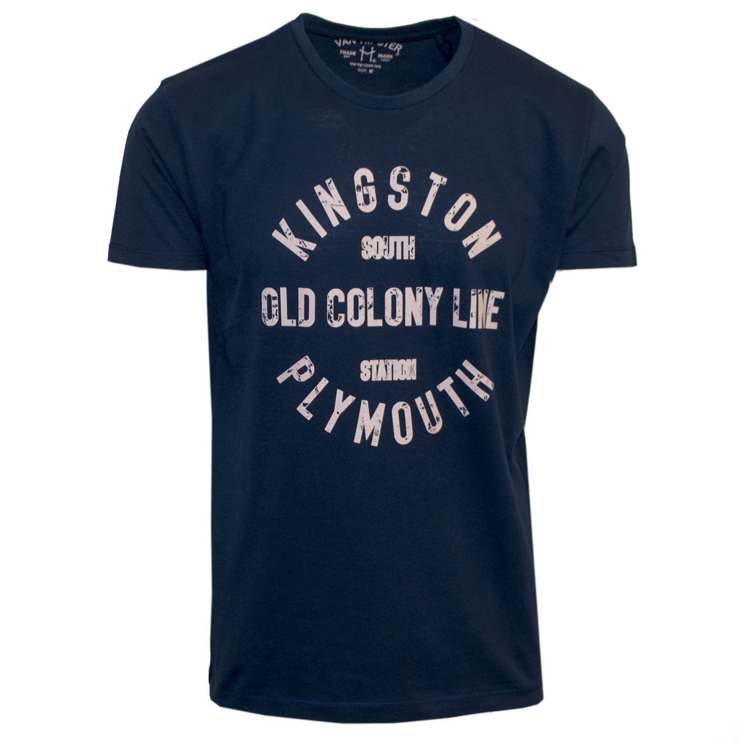 71640-03 Ανδρικό T-Shirt με τύπωμα - Μπλέ Navy-Μπλε