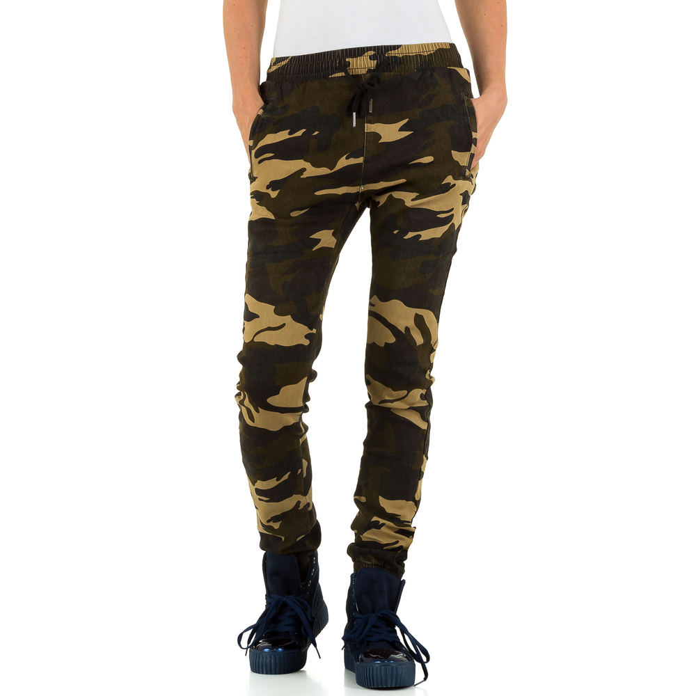 LD shoes Παντελόνι camouflage τύπου τζήν - Πράσινο 1356-Πρασινο